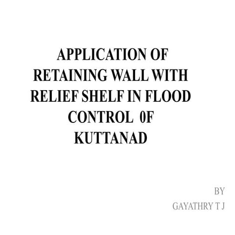 prevention of flood using reataining wall