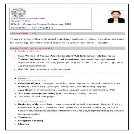 Gayatri resume