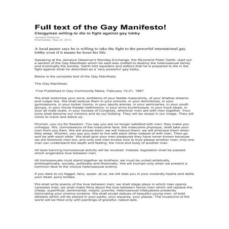 Gay manifesto