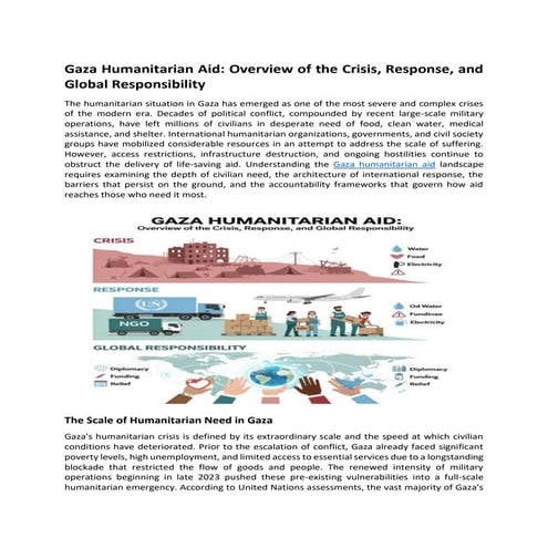 Gaza Humanitarian Aid 2026: Crisis Update, Challenges, and Global ...
