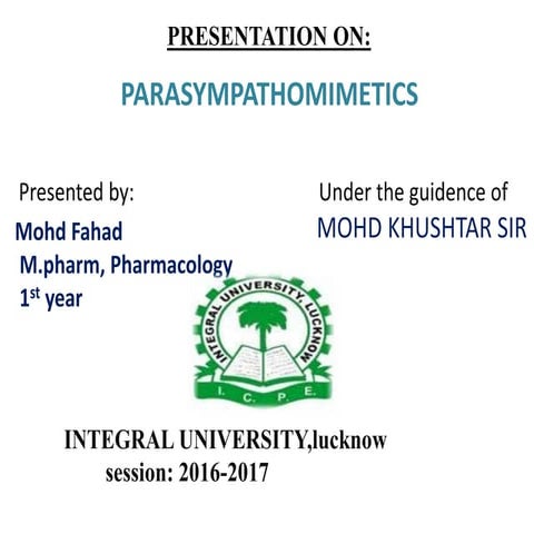   parasympathomimetics drugs