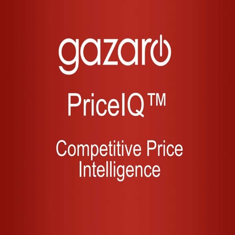 Gazaro PriceIQ: Competitive Price Intelligence Overview