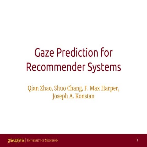 Gaze Prediction for Recommender Systems