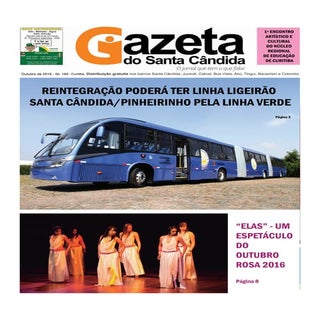 GAZETA DO SANTA CÂNDIDA, OUTUBRO 2016