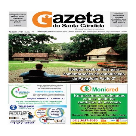 GAZETA SANTA CÂNDIDA ABRIL 2014