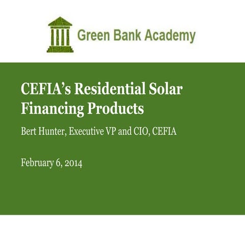 Green Bank Prodcuts - Residential Solar