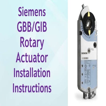 Siemens GBB/GIB Rotary Actuator Installation Instructions