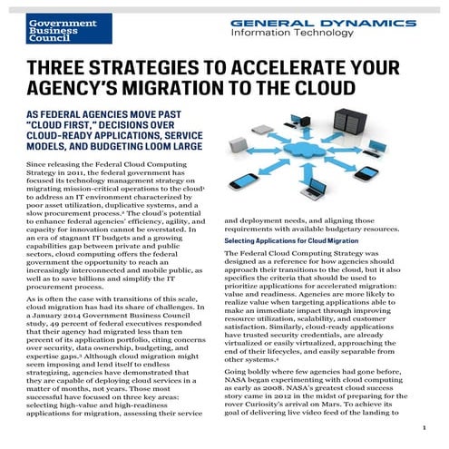 Three Strategies to Accelerate Your Agency's Migration to the Cloud