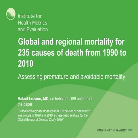 Global and regional mortality from 235 causes of death for 20 age groups in 1...