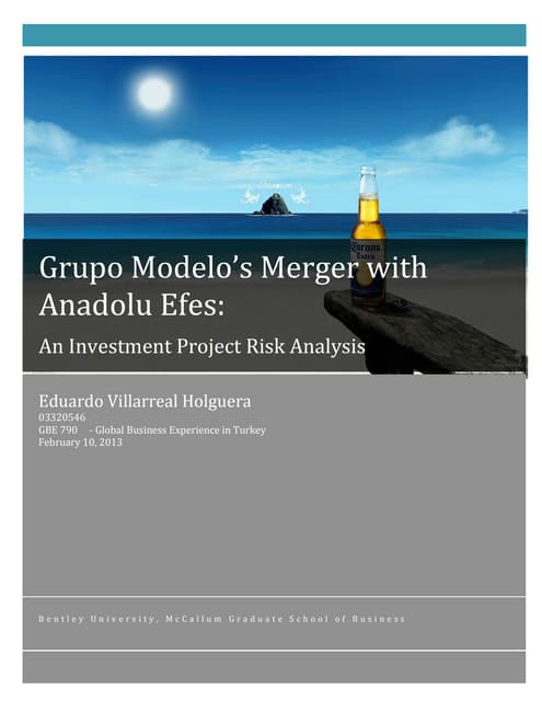 Grupo Modelo's Merger with Anadolu ...