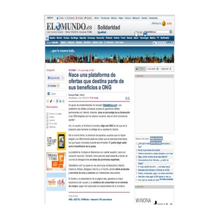 GlobalBono en El Mundo 18 junio