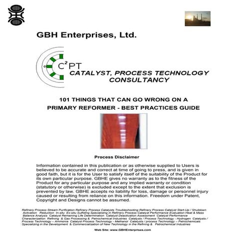 101 Things That Can Go Wrong on a Primary Reformer -  Best Practices Guide