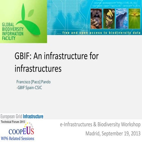 GBIF: An infrastructure for infrastructures 