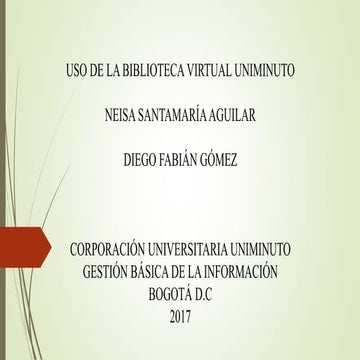 Uso de la biblioteca virtual | PPTX