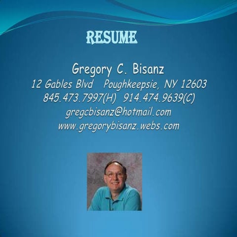 G Bisanz Resume Jan2012