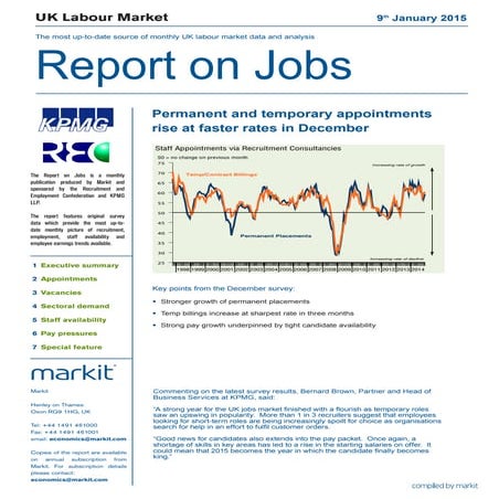 December report on Permanent and temporary jobs - Permanent placements rise a...