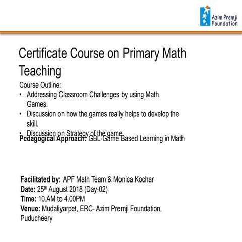 Game based learning-traditional