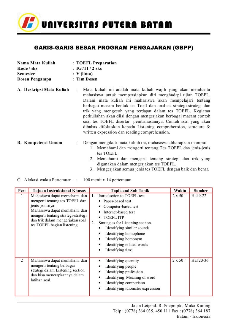 Contoh Soal Tes Toefl 2020 Guru Paud