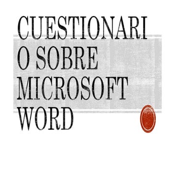 cuestionario microsoft word 