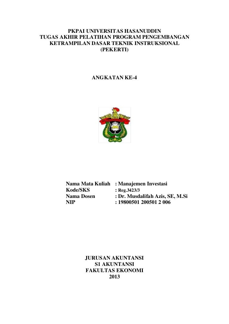 Gbrp Analisis Investasi Dan Portofolio