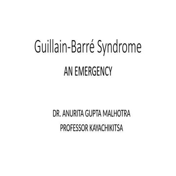 Guillain Barre syndrome (GBS) slide share | PPTX