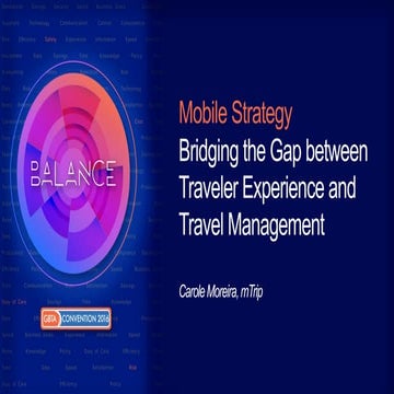 Bridging the Gap between Traveler Experience and Travel Management