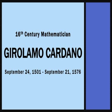 Girolamo Cardano