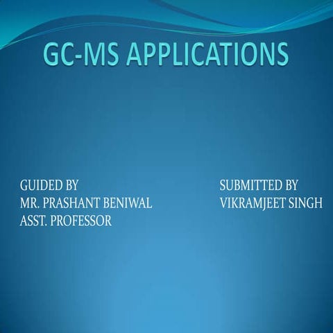 Gc ms applications