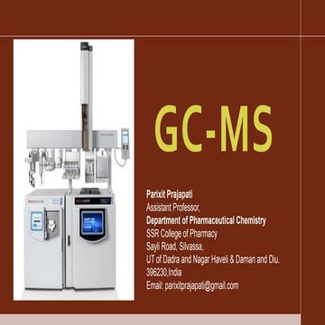 GC-MS (Gas chromatography–mass spectrometry ) | PDF | Chemistry | Science