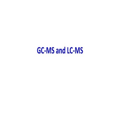 Comprehensive Overview of GC-MS and LC-MS Chromatography Techniques | PDF
