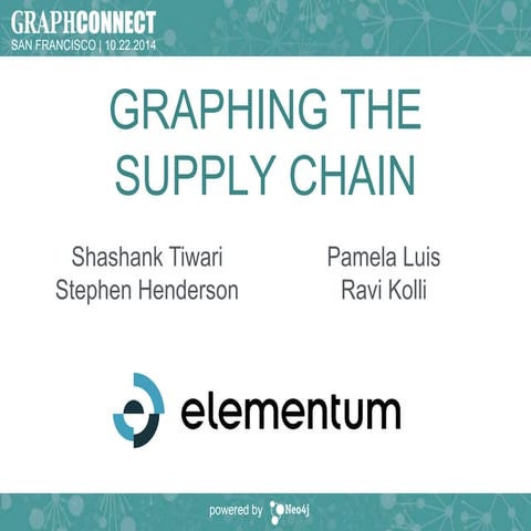 GraphConnect 2014 SF: Graphing the Supply Chain