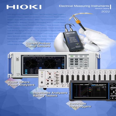 Hioki Electrical measuring instruments 2022 catalogue