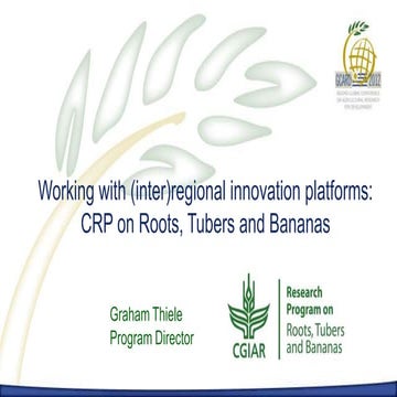 P3.1. Working with (inter)regional innovation platforms: CRP on Roots, Tubers...