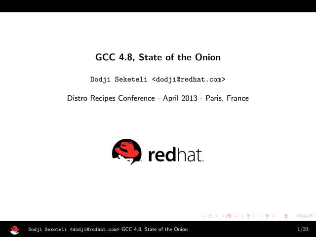 Distro Recipes 2013: What&rsquo;s new in gcc 4.8?
