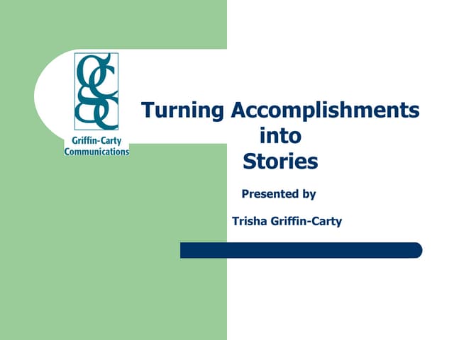 Turning Accomplishments Into Stories