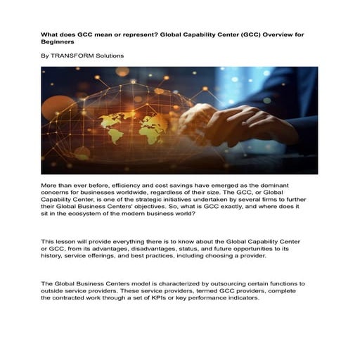 Building Strategic Global Capability Centers for Innovation, Technology ...