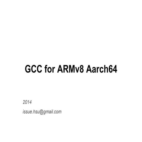 GCC for ARMv8 Aarch64
