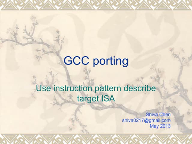 Gcc porting