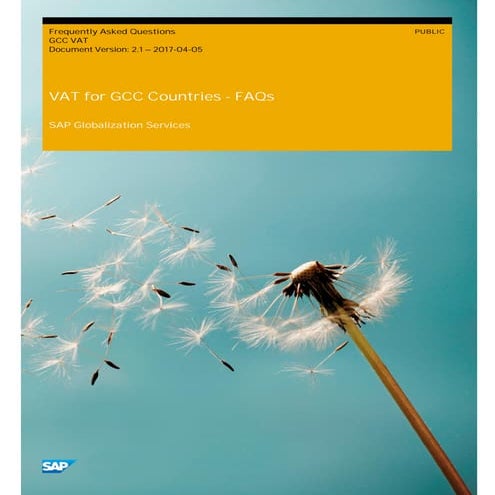 GCC VAT - FAQ