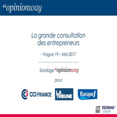 Grande consultation des entrepreneurs - mai 2017
