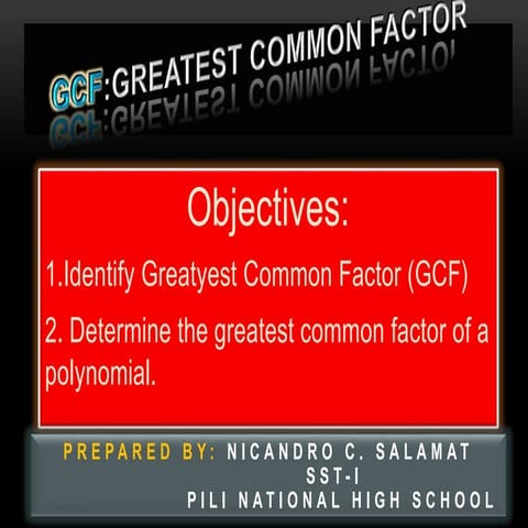 Greatest Common Factor