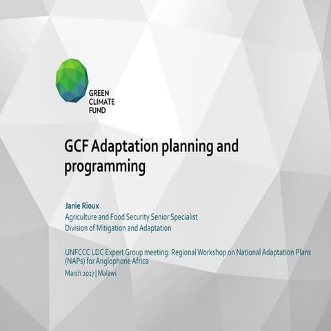 Gcf adaptation planning and programming 2_march2017