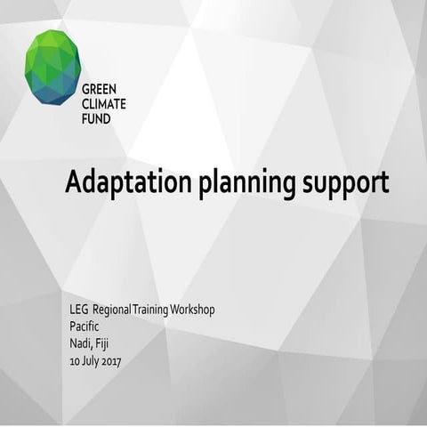 GCF Adaptation Planning support