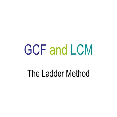 Gcf and lcm 1