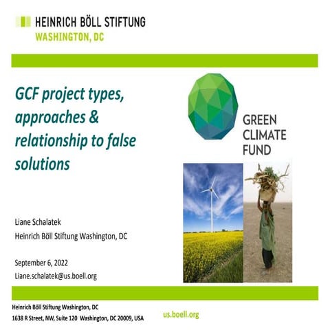 GCF projects types, approaches & relationship to false solutions | PPT