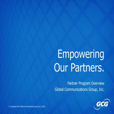 Global Communications Partner-Program (overview 2014)