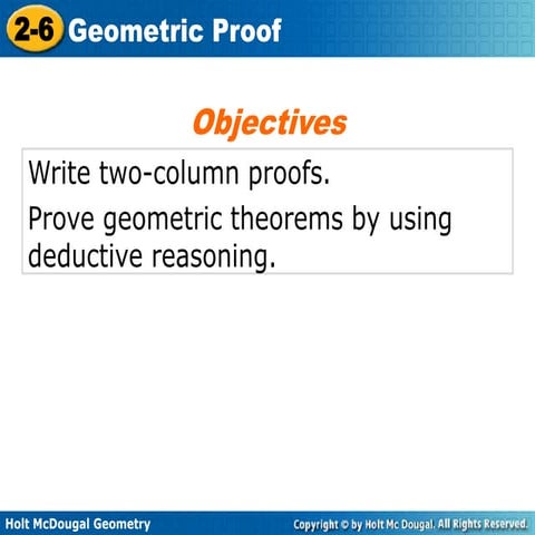 Geometric Proofs | PPTX