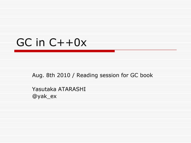 GC in C++0x [eng]