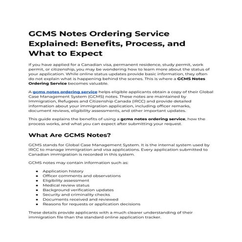 What Is GCMS Notes_ Benefits of Ordering GCMS Notes Canada.pdf
