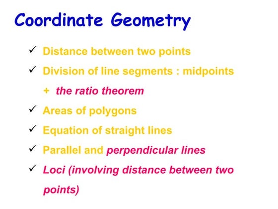 CLASS X MATHS Coordinate geometry | PPT | Geography | Science